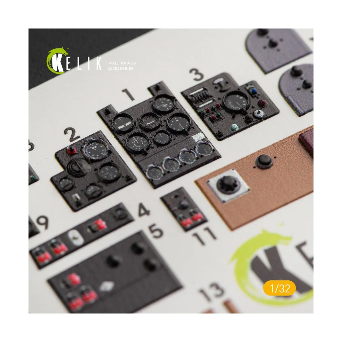 Ki-61-I interior 3D decals for Hasegawa kit, 1/32 - Kelik K32008