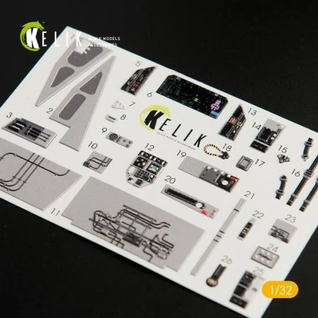 F-35C interior 3D decals for Trumpeter kit, 1/32 - Kelik K32009