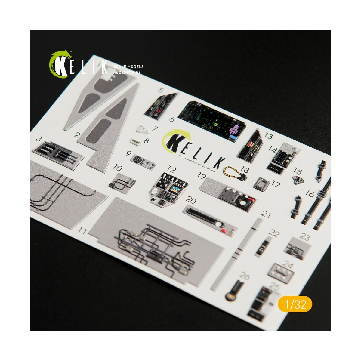 F-35C interior 3D decals for Trumpeter kit, 1/32 - Kelik K32009
