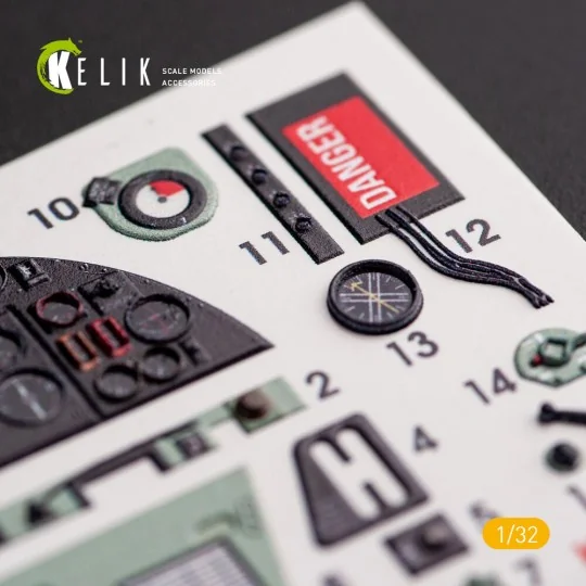 Hawker Hurricane Mk.IIB - Interior 3D Decal for Revell kit, 1/32 - ...