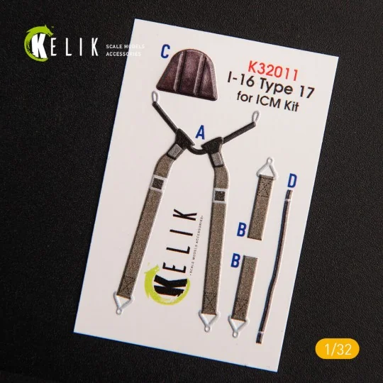 I-16 type 17 - Interior 3D Decal for ICM kit, 1/32 - Kelik K32011