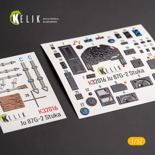 Junkers Ju 87 D/G Stuka - Interior 3D Decal for Trumpeter kit, 1/32...