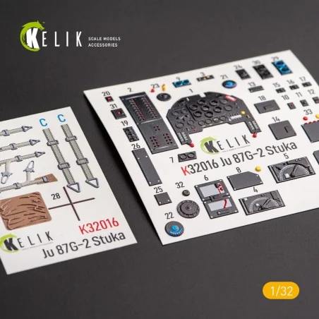 Junkers Ju 87 D/G Stuka - Interior 3D Decal for Trumpeter kit, 1/32...