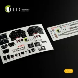 P-51D Mustang - Interior 3D Decal for Tamiya kit, 1/32 - Kelik K32015