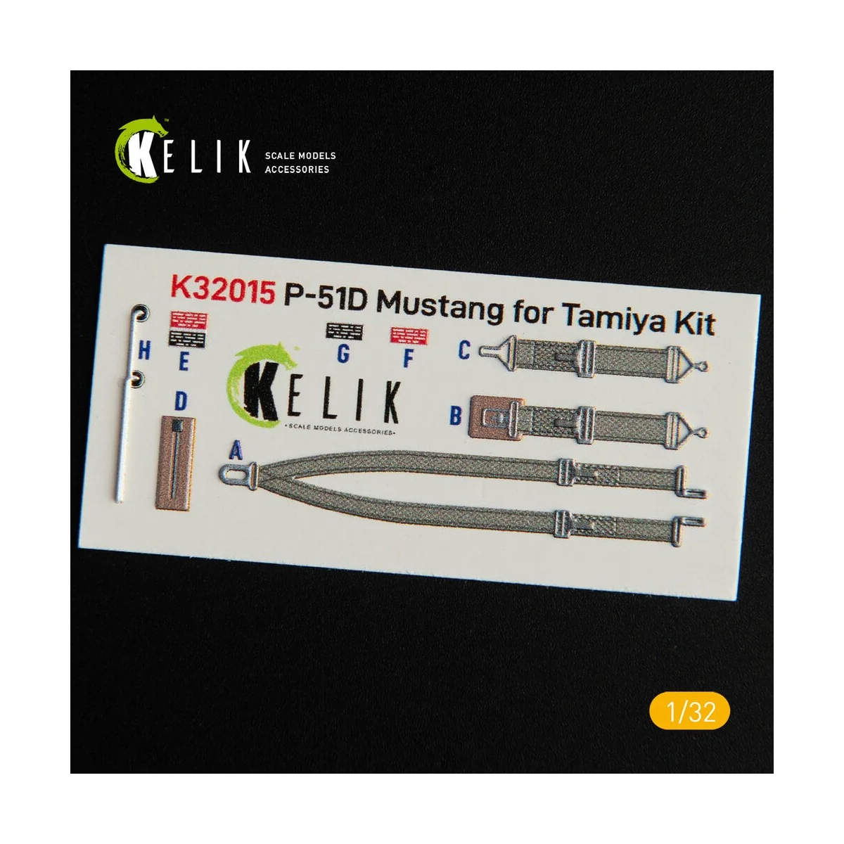 P-51D Mustang - Interior 3D Decal for Tamiya kit, 1/32 - Kelik K32015