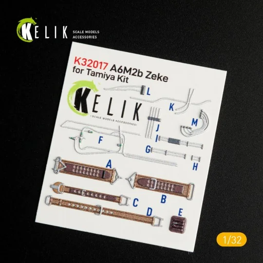A6M2B Zeke - Interior 3D Decal for Tamiya kit, 1/32 - Kelik K32017