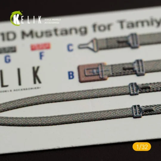 P-51D Mustang - Interior 3D Decal for Tamiya kit, 1/32 - Kelik K32015