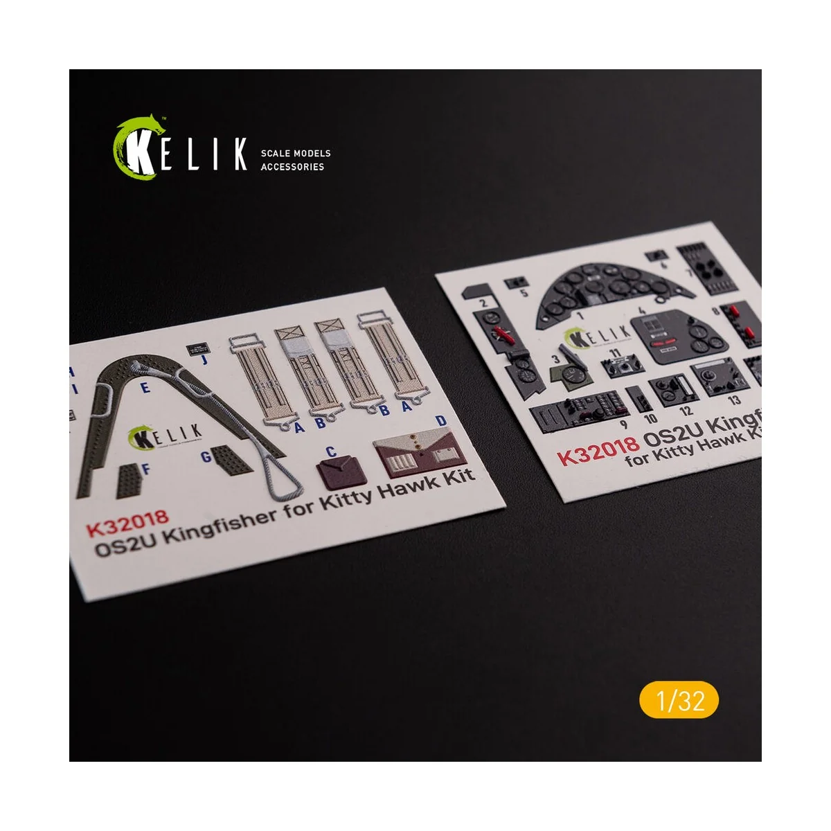 OS2U Kingfisher - Interior 3D Decal for Kitty Hawk/Zimi models kit,...