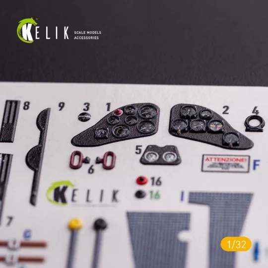 CR.42 LW - Interior 3D Decal for ICM kit, 1/32 - Kelik K32019