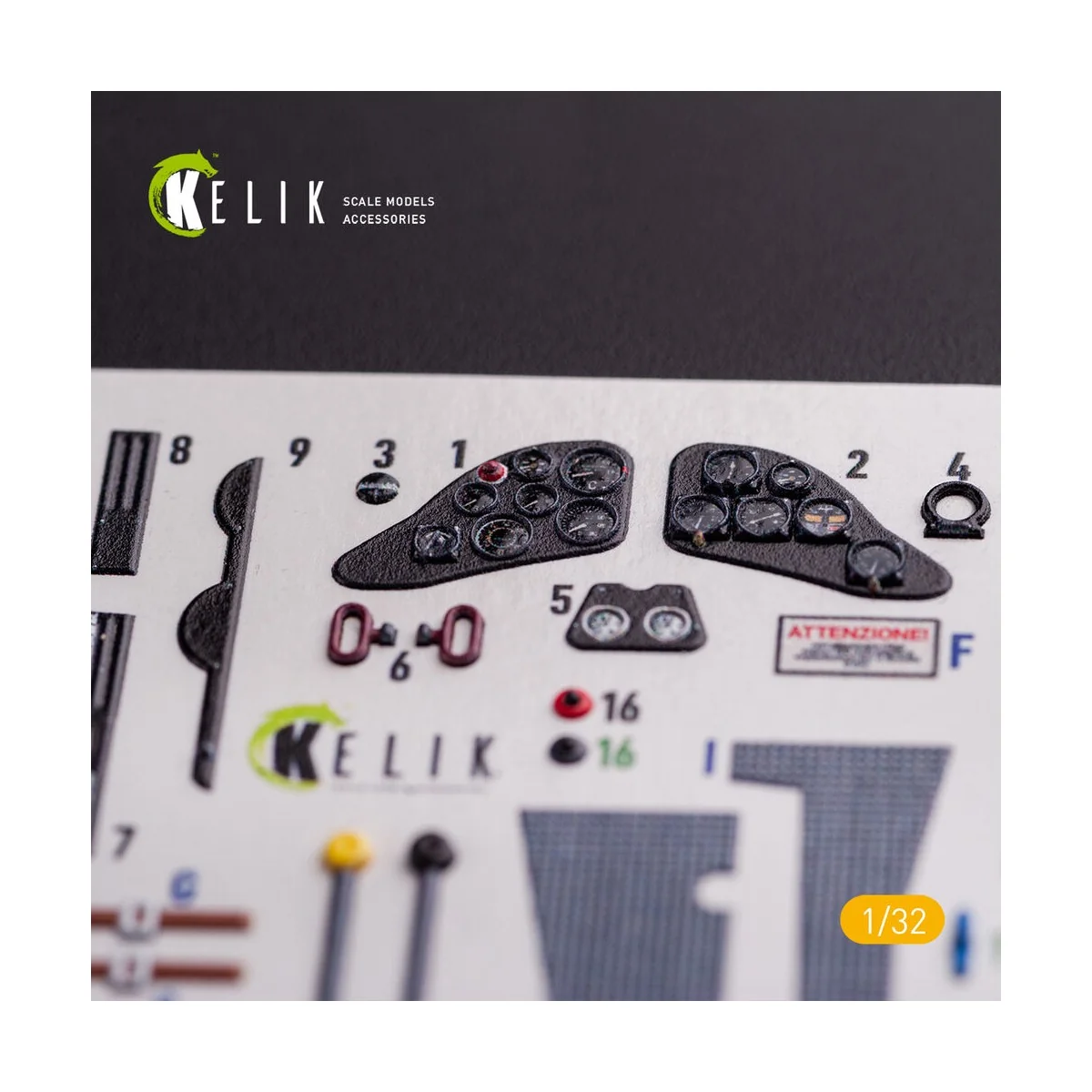 CR.42 LW - Interior 3D Decal for ICM kit, 1/32 - Kelik K32019