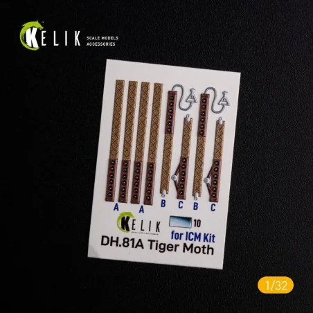 DH.81A Tiger Moth - Interior 3D Decal for ICM kit, 1/32 - Kelik K32021