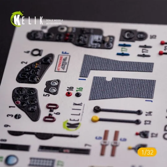 CR.42 LW - Interior 3D Decal for ICM kit, 1/32 - Kelik K32019