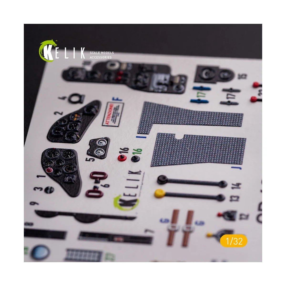 CR.42 LW - Interior 3D Decal for ICM kit, 1/32 - Kelik K32019
