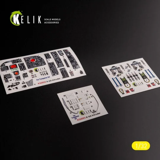 A-6A Intruder - interior 3D decals for Trumpeter kit, 1/32 - Kelik ...