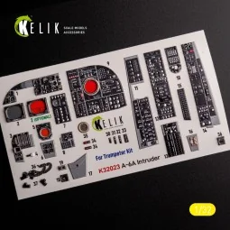 A-6A Intruder - interior 3D decals for Trumpeter kit, 1/32 - Kelik ... 2