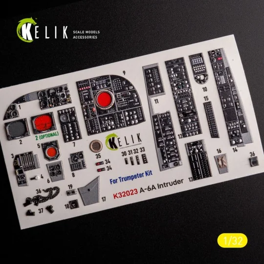 A-6A Intruder - interior 3D decals for Trumpeter kit, 1/32 - Kelik ...