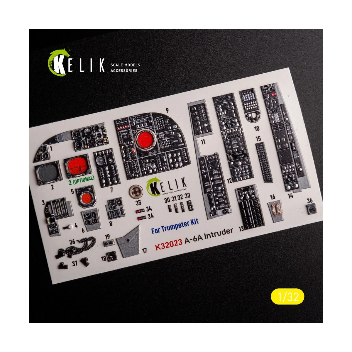 A-6A Intruder - interior 3D decals for Trumpeter kit, 1/32 - Kelik ...