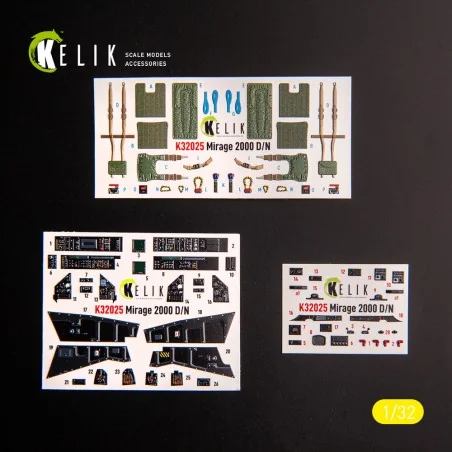 Mirage 2000D/N - interior 3D decals for Kitty Hawk/Zimi models kit,...