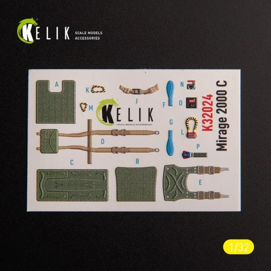 Mirage 2000C - interior 3D decals for Kitty Hawk/Zimi models kit, 1...