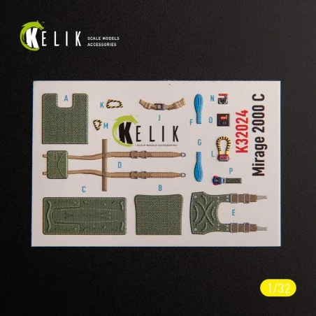 Mirage 2000C - interior 3D decals for Kitty Hawk/Zimi models kit, 1...