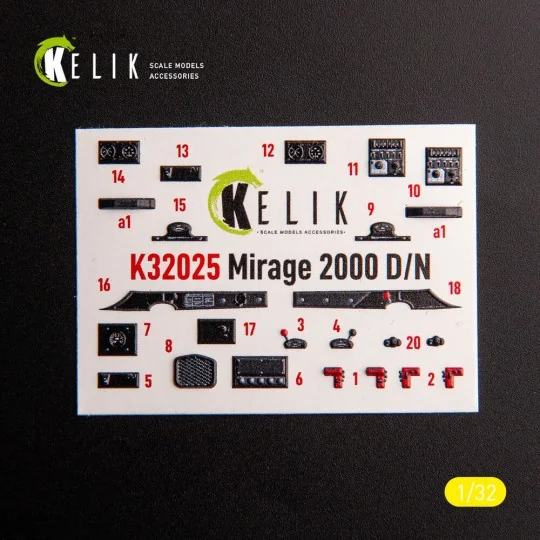 Mirage 2000D/N - interior 3D decals for Kitty Hawk/Zimi models kit,...