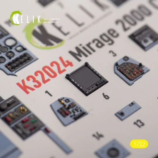 Mirage 2000C - interior 3D decals for Kitty Hawk/Zimi models kit, 1...