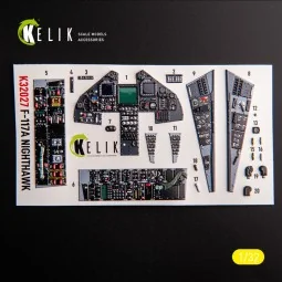 F-117A - Type 1 interior 3D decals for Trumpeter kit, 1/32 - Kelik ... 2