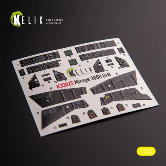 Mirage 2000D/N - interior 3D decals for Kitty Hawk/Zimi models kit,...