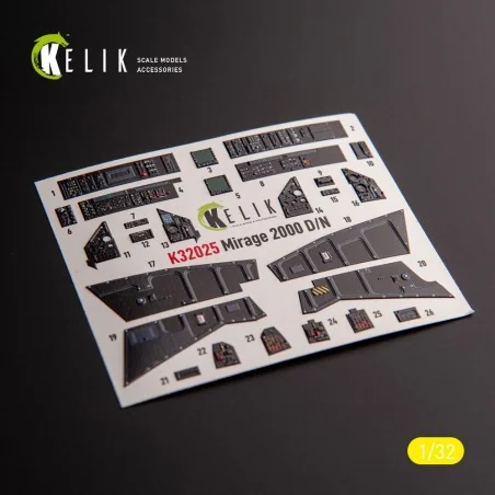 Mirage 2000D/N - interior 3D decals for Kitty Hawk/Zimi models kit,...