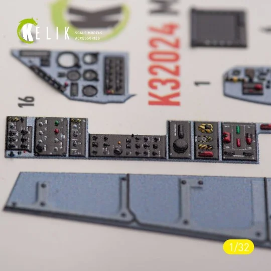 Mirage 2000C - interior 3D decals for Kitty Hawk/Zimi models kit, 1...