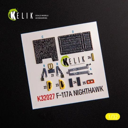 F-117A - Type 1 interior 3D decals for Trumpeter kit, 1/32 - Kelik ...