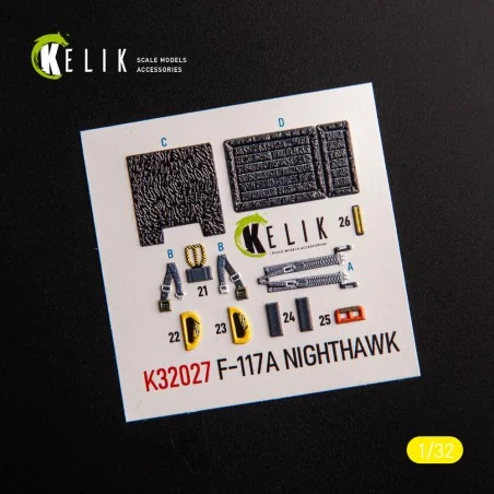 F-117A - Type 1 interior 3D decals for Trumpeter kit, 1/32 - Kelik ...