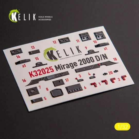 Mirage 2000D/N - interior 3D decals for Kitty Hawk/Zimi models kit,...