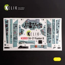 SU-27 - interior 3D decals for Trumpeter kit, 1/32 - Kelik K32031 2