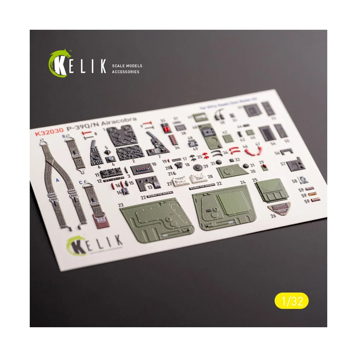 P-39Q/N - interior 3D decals for Kitty Hawk/Zimi models kit, 1/32 -...