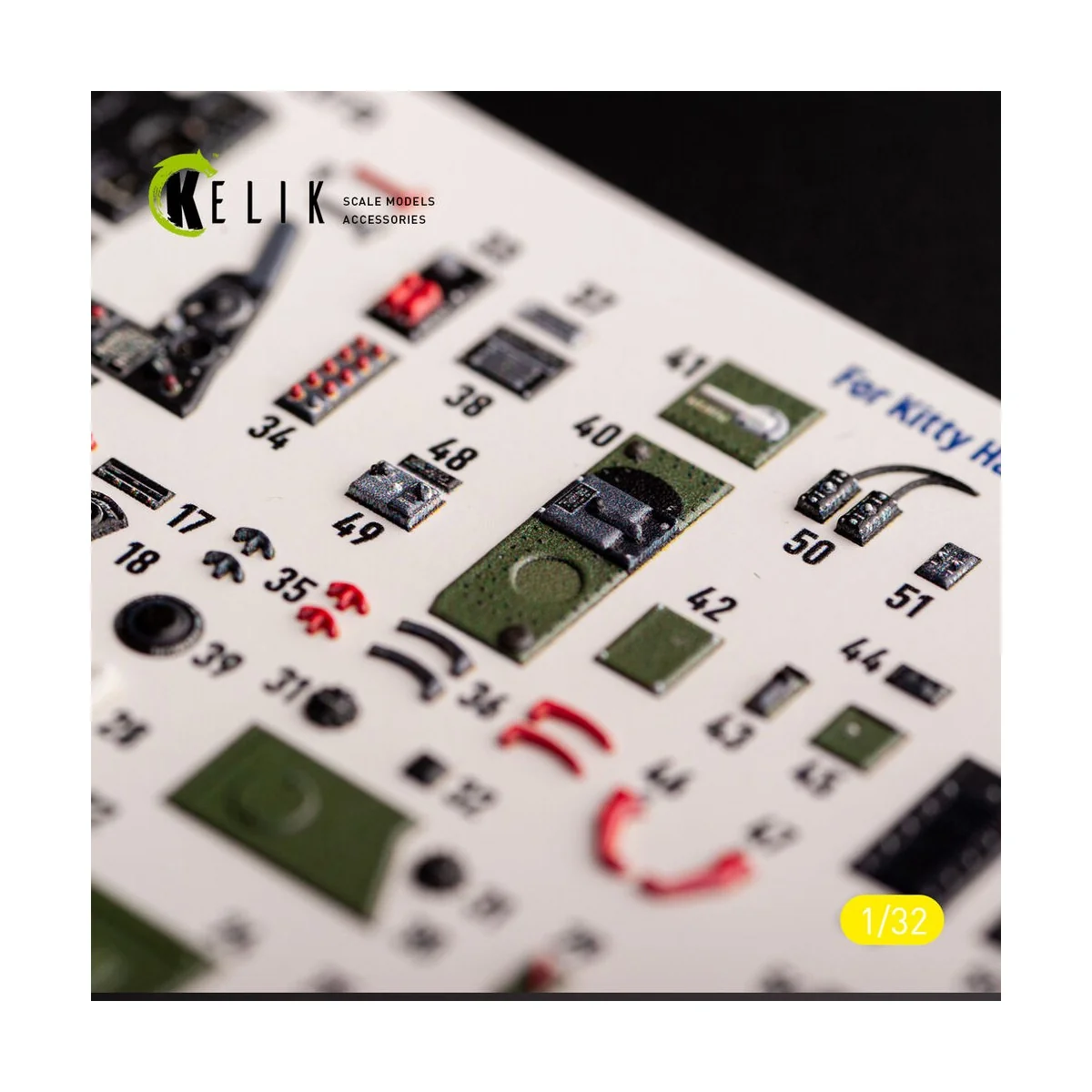 P-39Q/N - interior 3D decals for Kitty Hawk/Zimi models kit, 1/32 -...