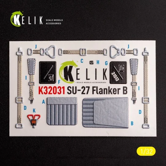 SU-27 - interior 3D decals for Trumpeter kit, 1/32 - Kelik K32031
