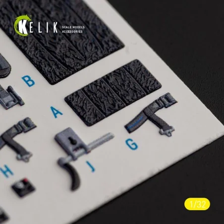 F-16I Sufa - interior 3D decals for Academy kit, 1/32 - Kelik K32026