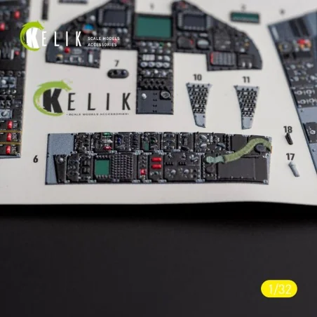 F-117A - Type 2 interior 3D decals for Trumpeter kit, 1/32 - Kelik ...