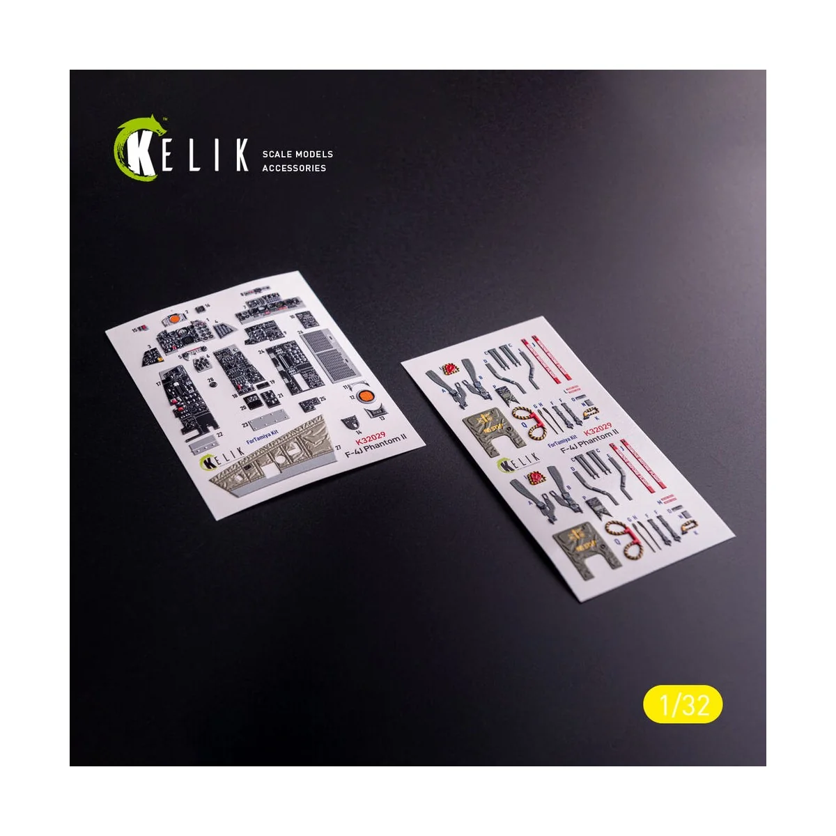 F-4J - interior 3D decals for Tamiya kit, 1/32 - Kelik K32029
