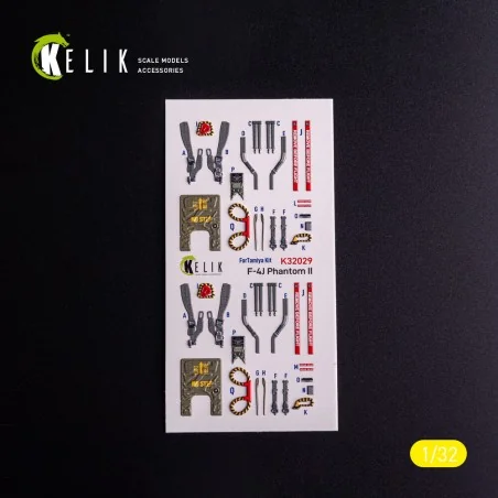 F-4J - interior 3D decals for Tamiya kit, 1/32 - Kelik K32029