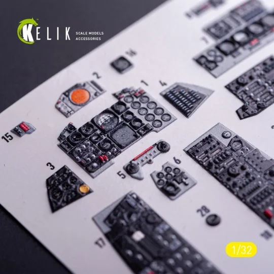 F-4J - interior 3D decals for Tamiya kit, 1/32 - Kelik K32029