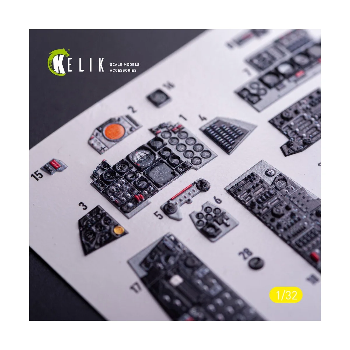 F-4J - interior 3D decals for Tamiya kit, 1/32 - Kelik K32029