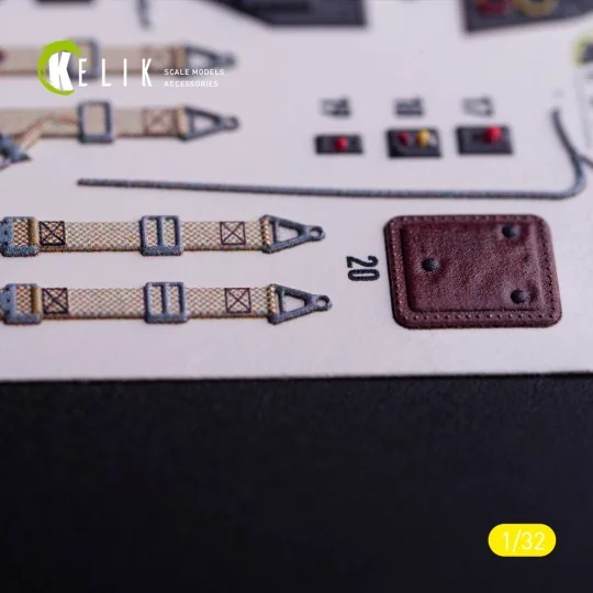 BF-109 G-6 - interior 3D decals for Trumpeter kit, 1/32 - Kelik K32034