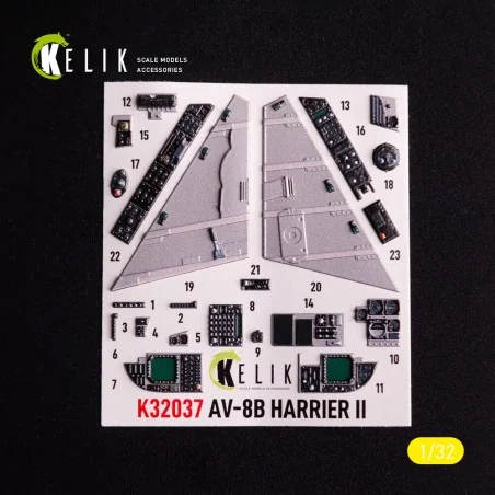 AV-8 Harrier - interior 3D decals for Trumpeter kit, 1/32 - Kelik K...
