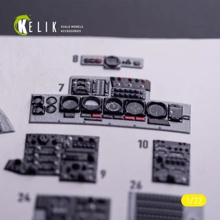 F-4J - interior 3D decals for Tamiya kit, 1/32 - Kelik K32029