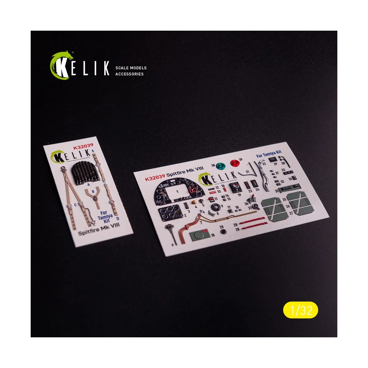 Spitfire Mk VIII - interior 3D decals for Tamiya kit, 1/32 - Kelik ...
