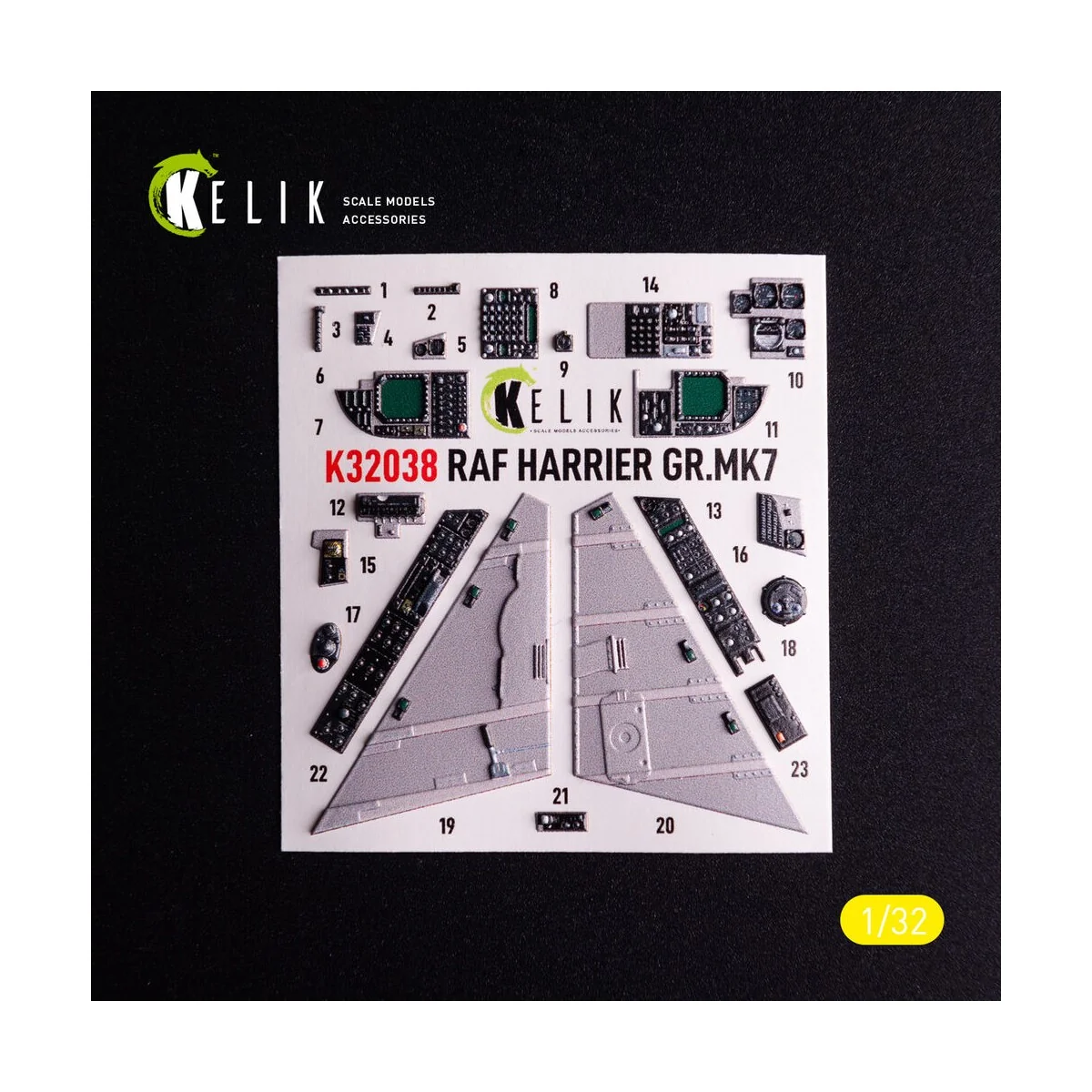 GR.MK7 Harrier - interior 3D decals for Trumpeter kit, 1/32 - Kelik...