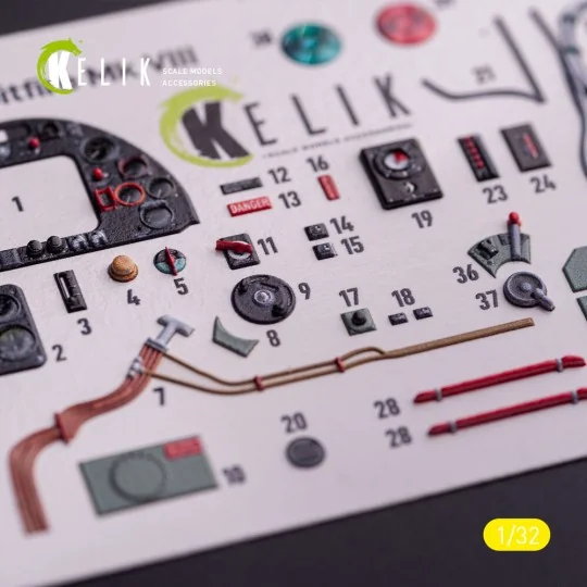 Spitfire Mk VIII - interior 3D decals for Tamiya kit, 1/32 - Kelik ...