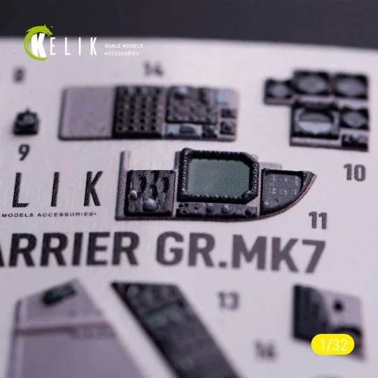 GR.MK7 Harrier - interior 3D decals for Trumpeter kit, 1/32 - Kelik...